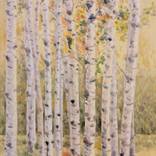 LANDSCAPE WITH BIRCH TREES 2 by Marius Vancea