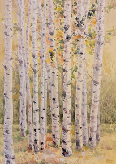 LANDSCAPE WITH BIRCH TREES 2 thumb