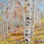 Landscape with birch trees 4 by Marius Vancea