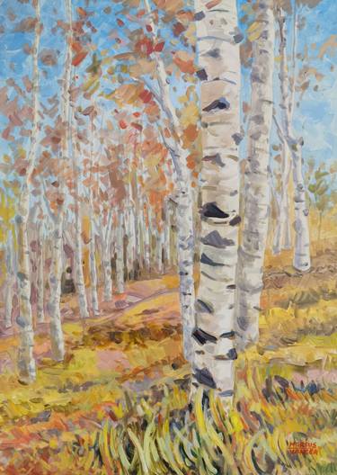 Landscape with birch trees 4 thumb