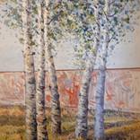 Landscape with birch trees 5 by Marius Vancea