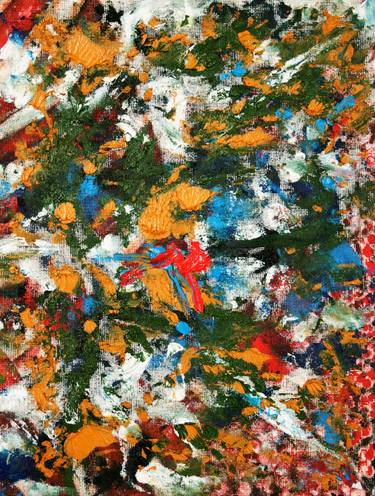 Original Abstract Expressionism Abstract Painting by Raj Dharam Kaur