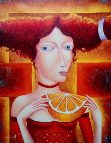 David Gray. "Lady with orange". thumb