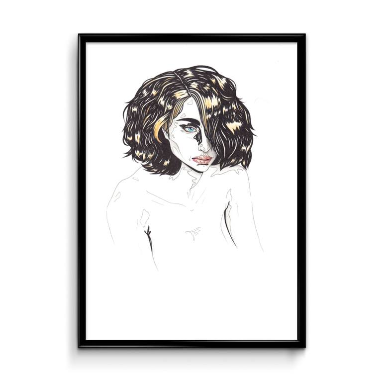 Original Illustration Portrait Drawing by Ivi van Keulen