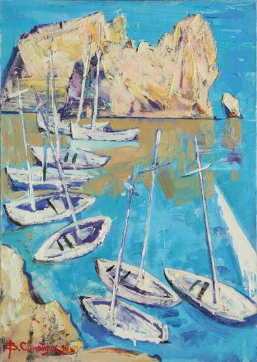 Print of Impressionism Beach Paintings by Valentina Samoilik-Artyuschenko
