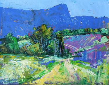 Landscape. Taste of summer, lavender valleys in the Crimean mountains. thumb