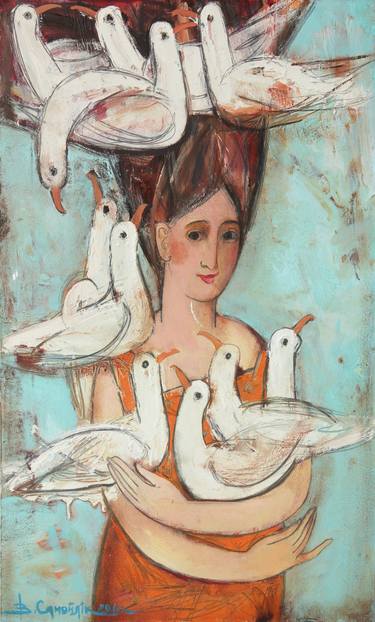 Print of Art Deco People Paintings by Valentina Samoilik-Artyuschenko