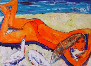 Print of Beach Paintings by Valentina Samoilik-Artyuschenko