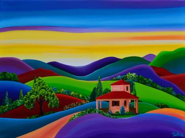 Original Figurative Landscape Painting by Brigitte Dehue