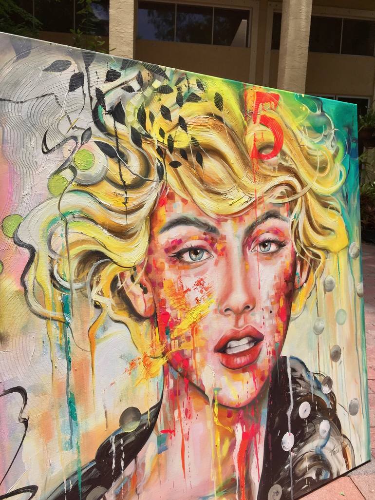 Original Abstract Portrait Painting by Anna Davis