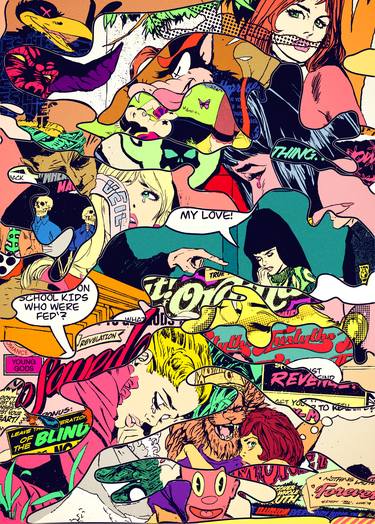 Original Pop Art Comics Painting by path etic