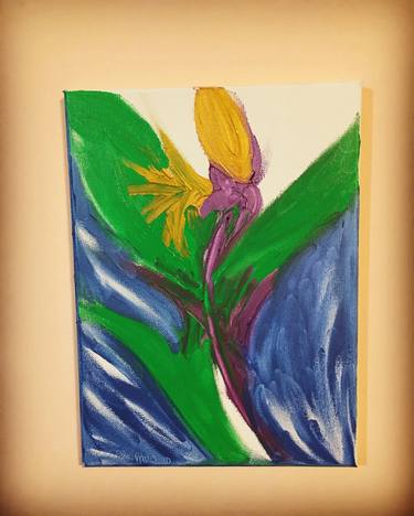Original Abstract Expressionism Botanic Painting by Mojtaba Seyedmahmoud
