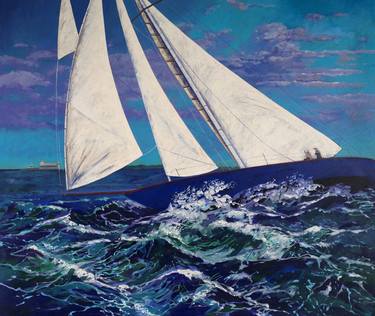 Print of Figurative Sailboat Paintings by Paul Tracey