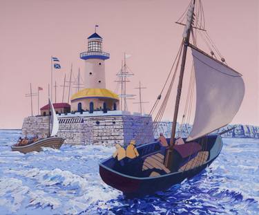 Original Figurative Seascape Paintings by Paul Tracey