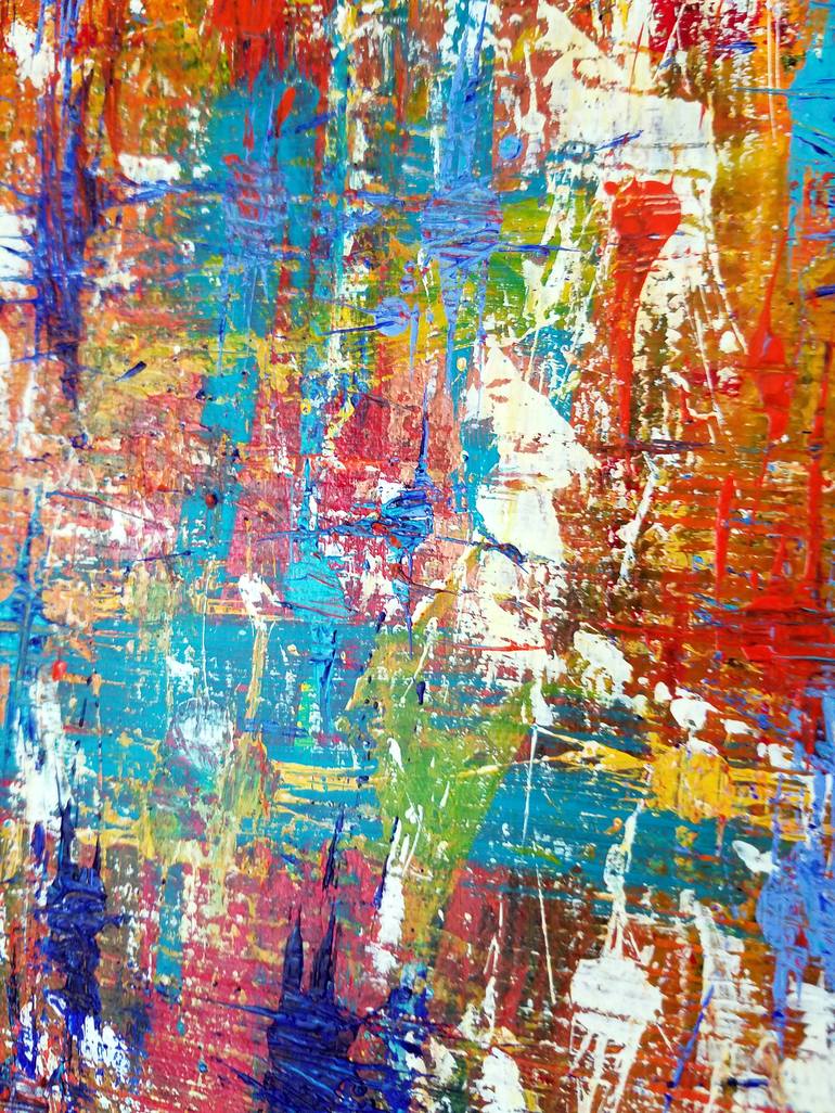 Original Abstract Expressionism Abstract Painting by Paulo Flatau