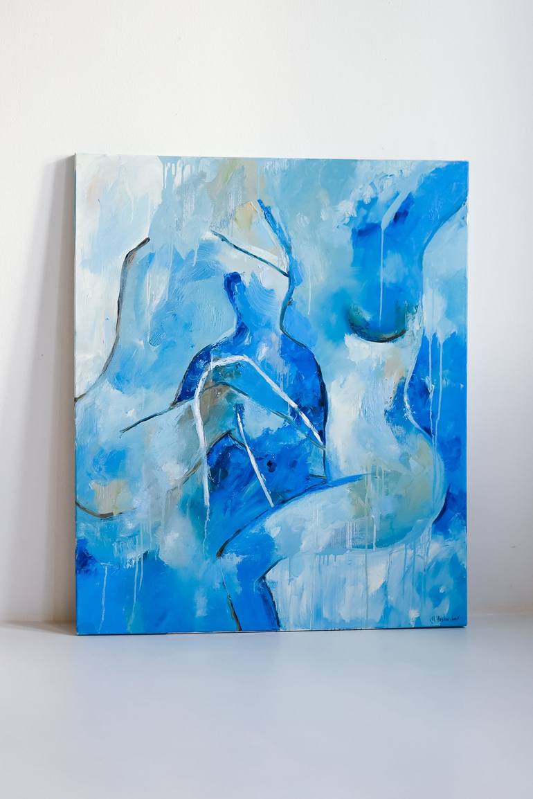 Original Abstract Nude Painting by Hoshovska Art