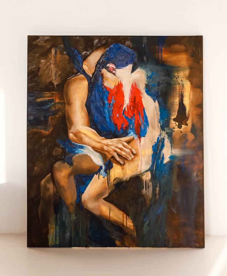 Original Figurative Abstract Painting by Hoshovska Art