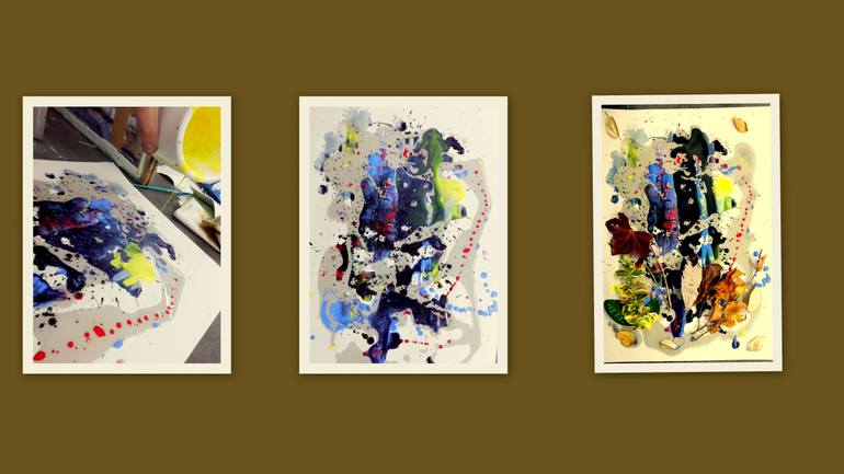 Original Abstract Botanic Painting by George Stanciu