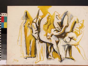 Original Expressionism Women Drawing by Oleksandr Belianskyi