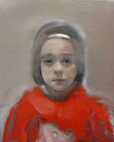 girl with red thumb