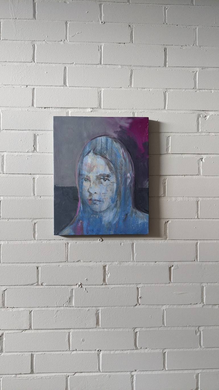 Original Expressionism People Painting by Christos Tsimaris