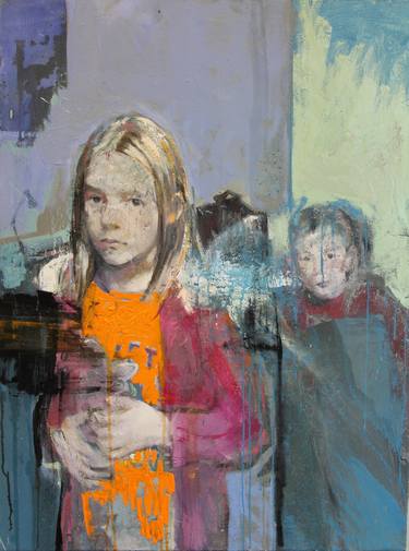 Print of Expressionism Children Paintings by christos tsimaris