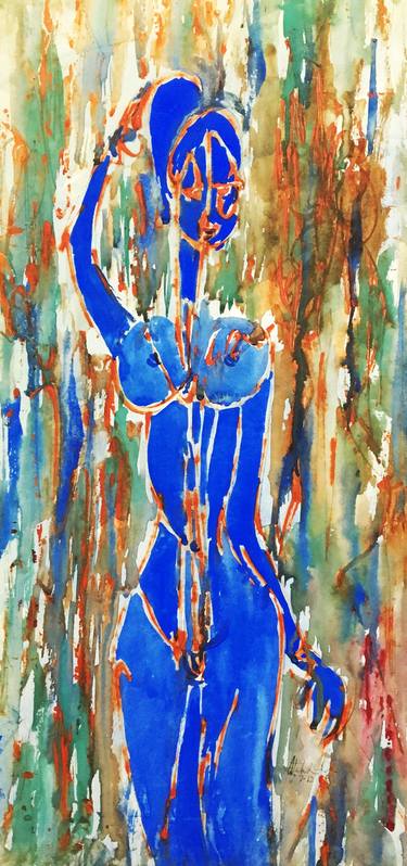Print of Nude Paintings by Atul Talukdar