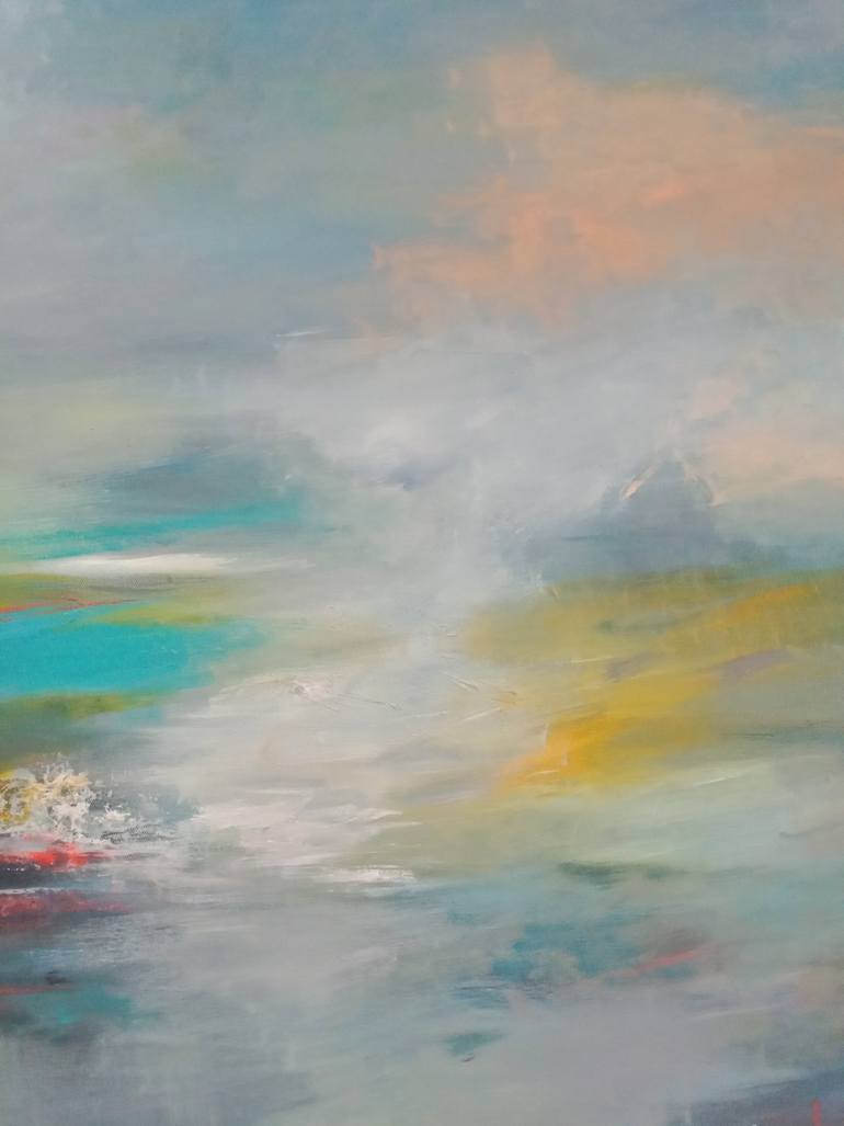 Original Abstract Landscape Painting by Hai Linh Le