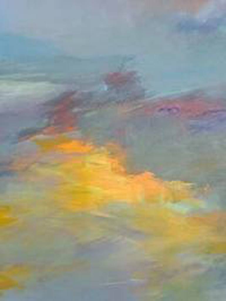 Original Abstract Expressionism Landscape Painting by Hai Linh Le