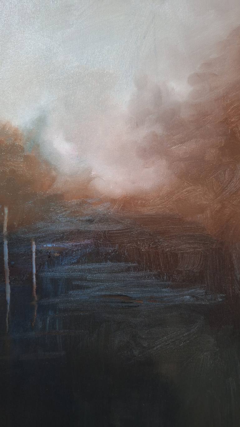 Original Abstract Expressionism Landscape Painting by Hai Linh Le