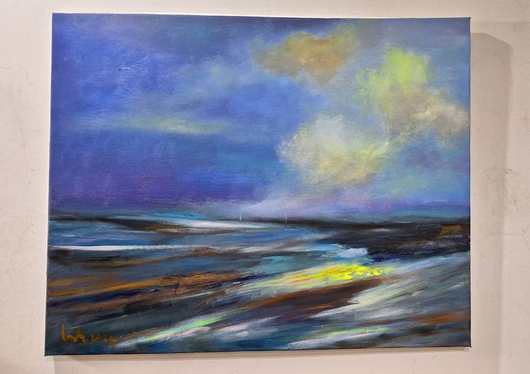 Original Abstract Landscape Painting by Hai Linh Le