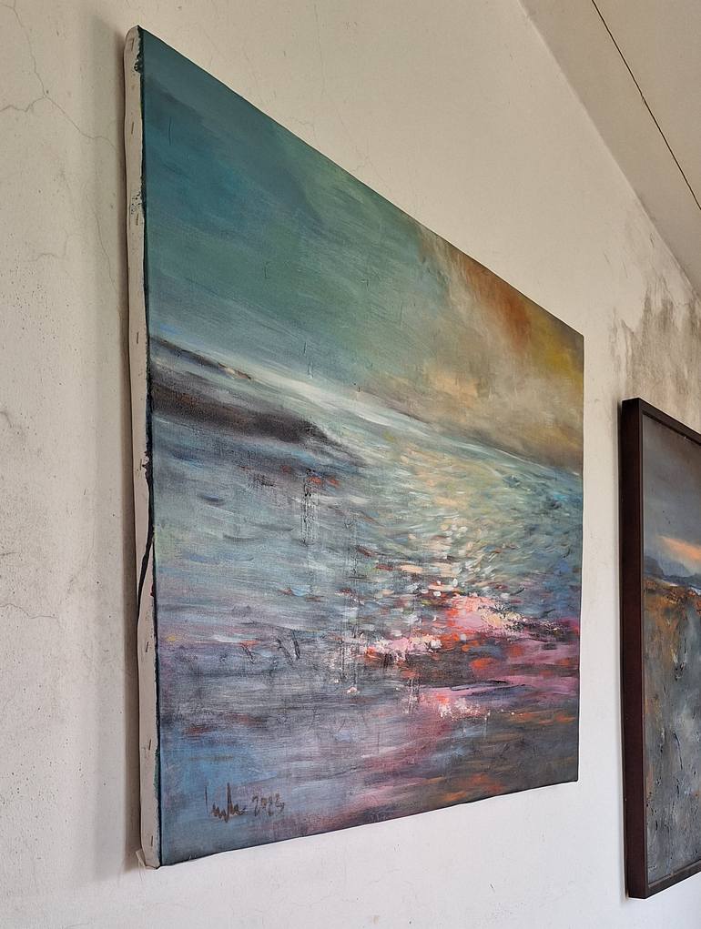 Original Abstract Landscape Painting by Hai Linh Le