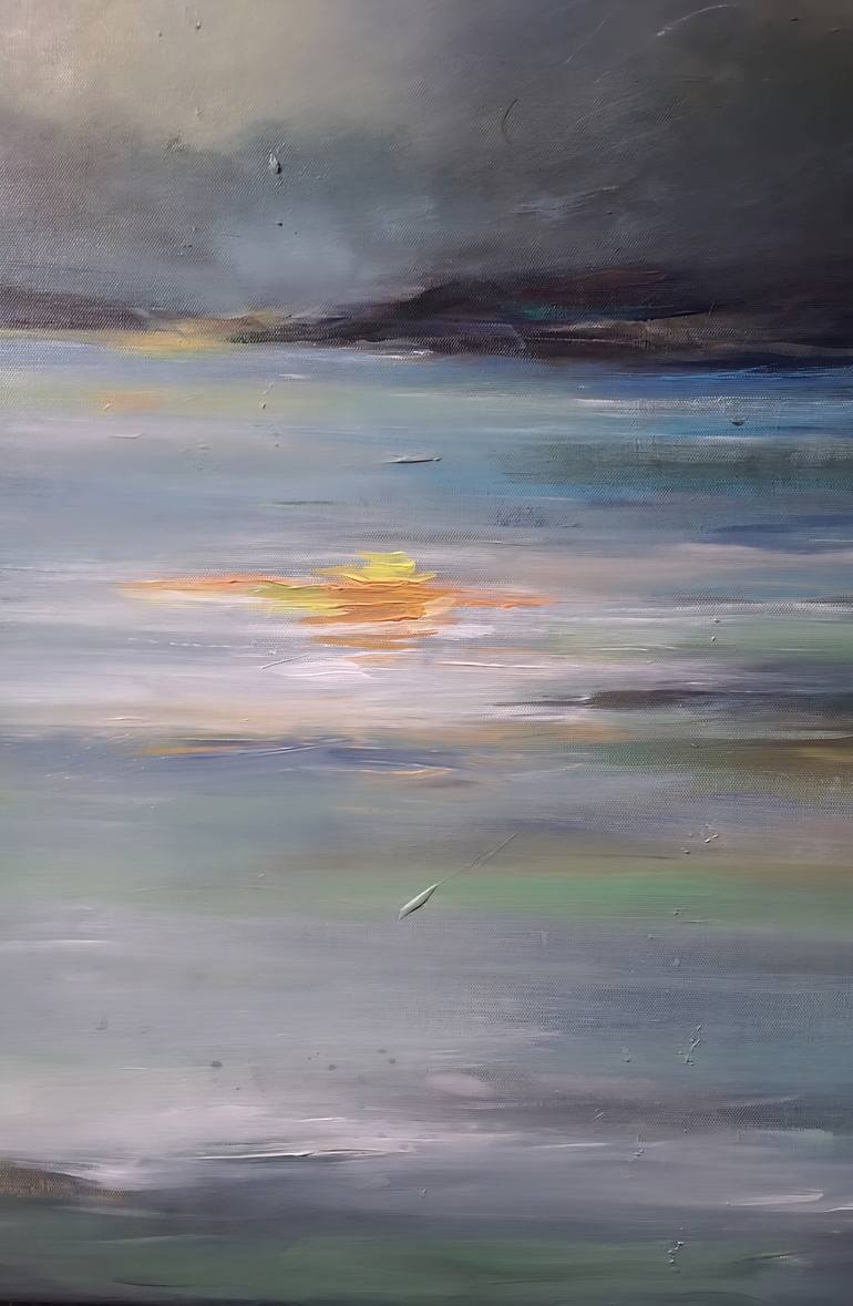 Original Abstract Expressionism Landscape Painting by Hai Linh Le