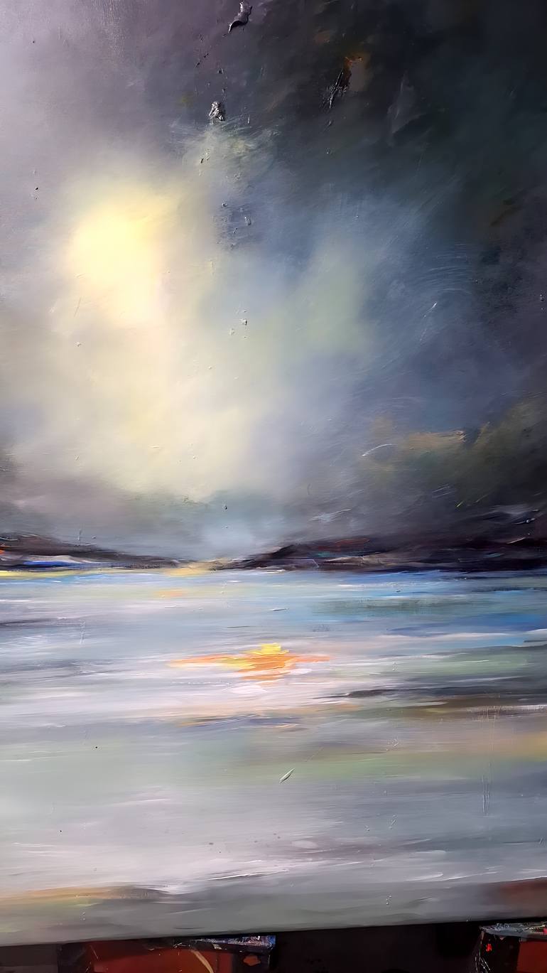 Original Abstract Expressionism Landscape Painting by Hai Linh Le