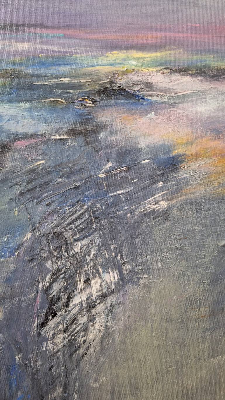 Original Abstract Expressionism Landscape Painting by Hai Linh Le