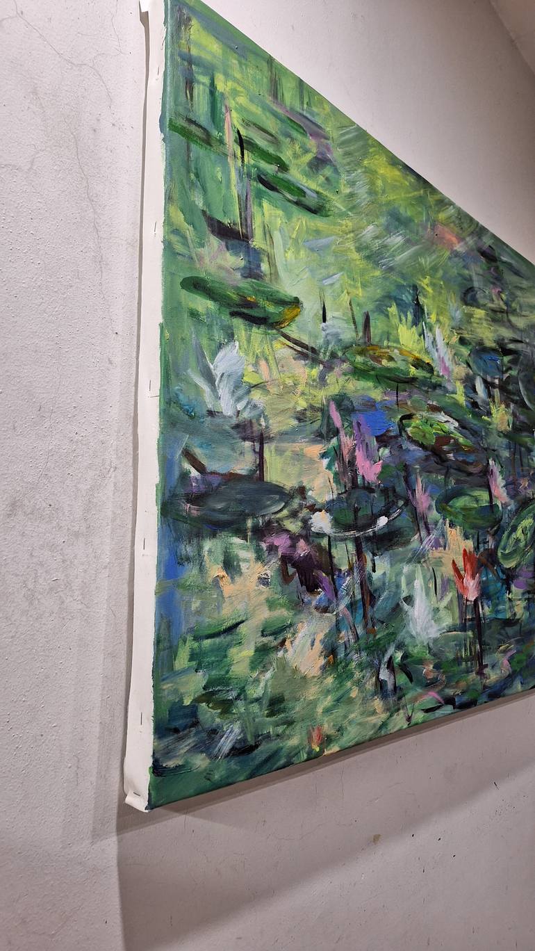 Original Abstract Expressionism Landscape Painting by Hai Linh Le