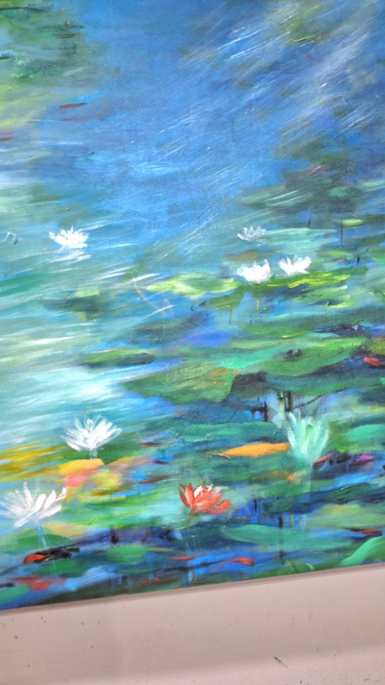 Original Abstract Expressionism Landscape Painting by Hai Linh Le