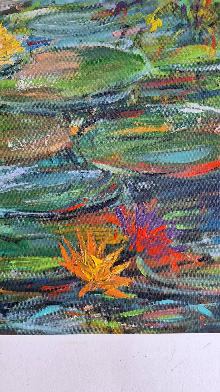 Original Abstract Expressionism Landscape Painting by Hai Linh Le