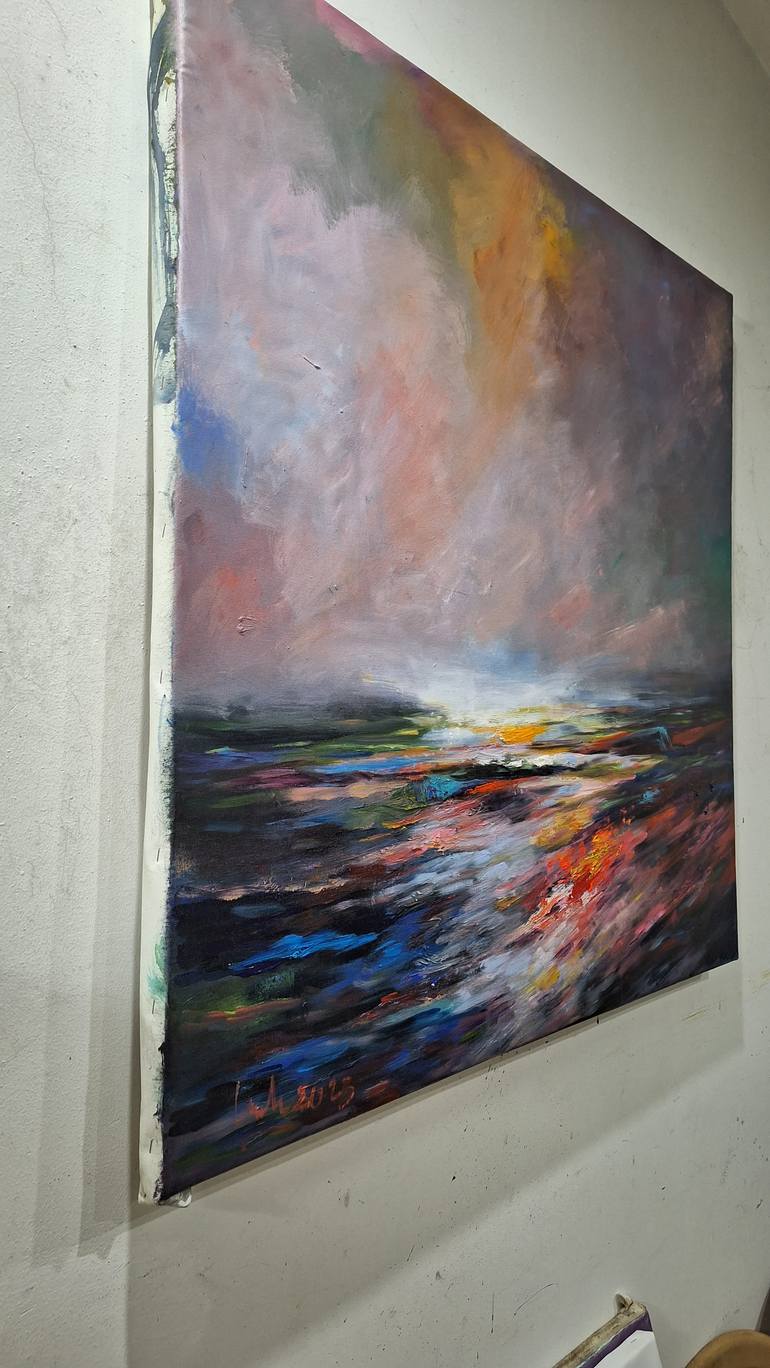 Original Abstract Landscape Painting by Hai Linh Le