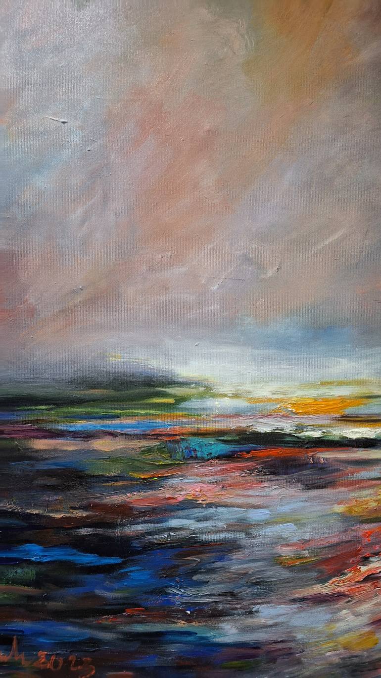 Original Abstract Landscape Painting by Hai Linh Le
