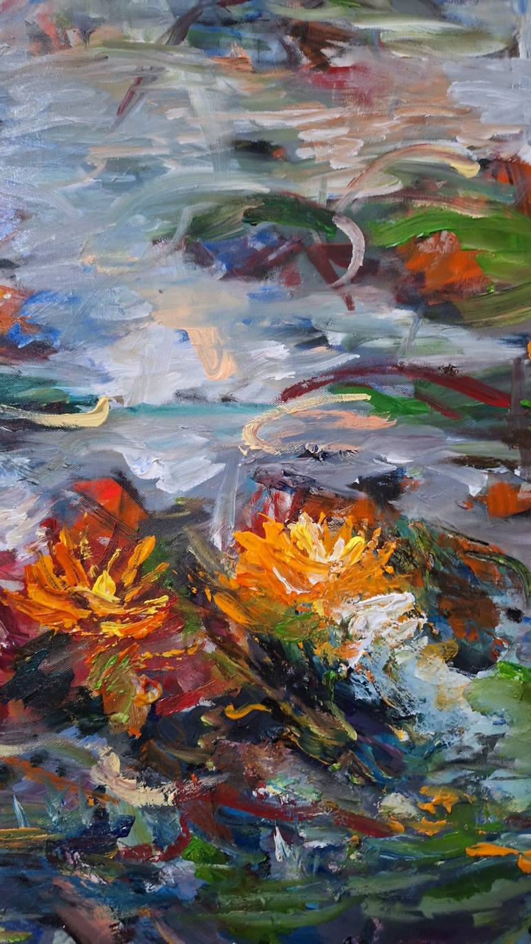 Original Abstract Expressionism Landscape Painting by Hai Linh Le