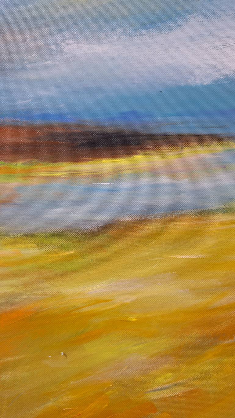 Original Abstract Expressionism Landscape Painting by Hai Linh Le