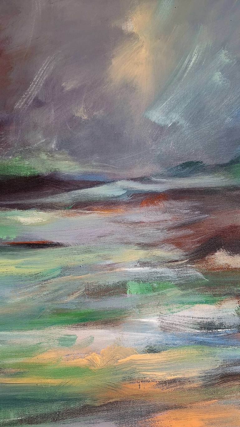 Original Abstract Expressionism Landscape Painting by Hai Linh Le