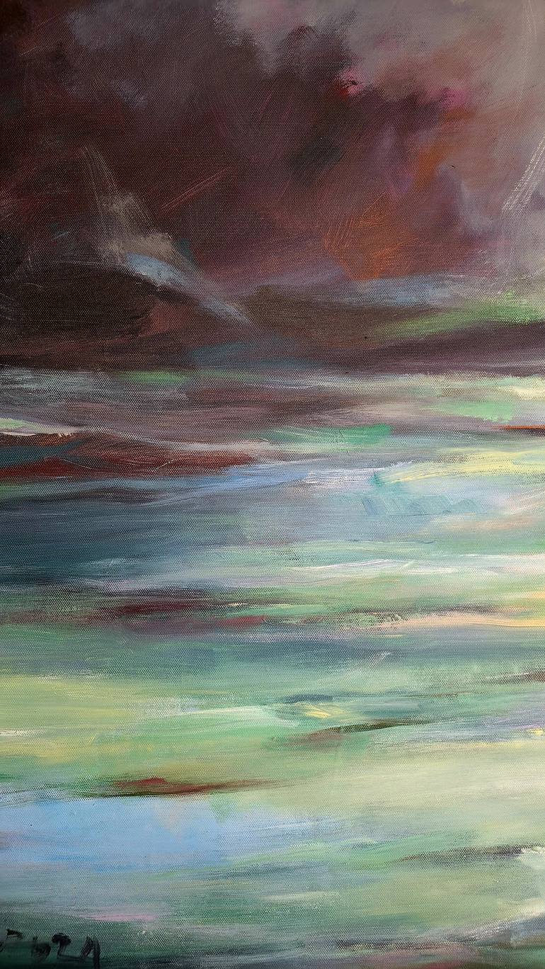 Original Abstract Expressionism Landscape Painting by Hai Linh Le