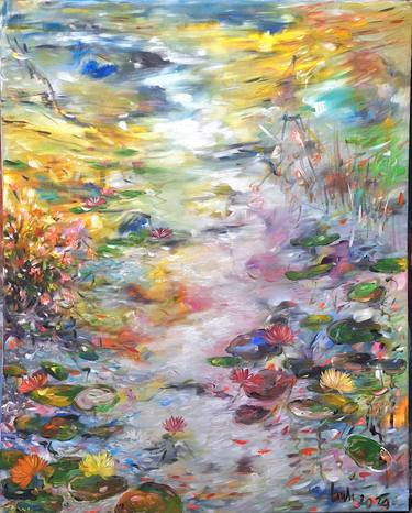Original Abstract Expressionism Landscape Paintings by Hai Linh Le