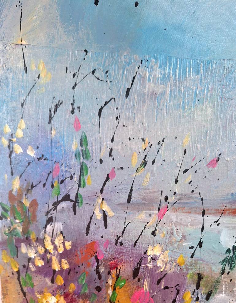 Original Abstract Expressionism Landscape Painting by Hai Linh Le