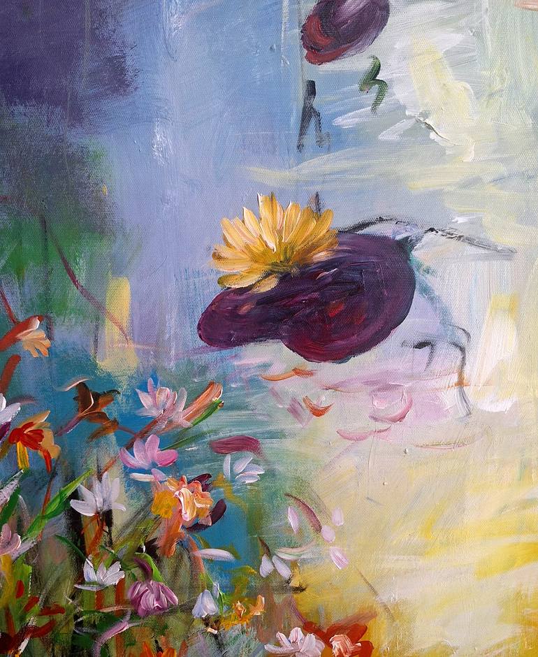 Original Abstract Expressionism Landscape Painting by Hai Linh Le