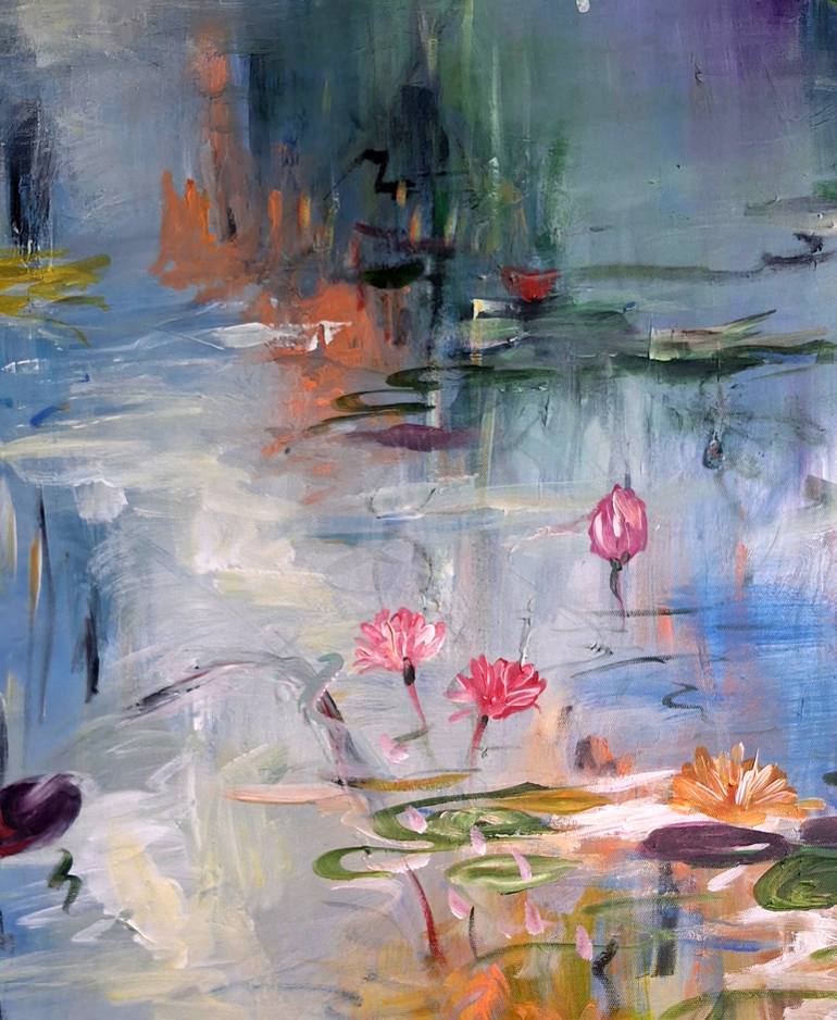 Original Abstract Expressionism Landscape Painting by Hai Linh Le