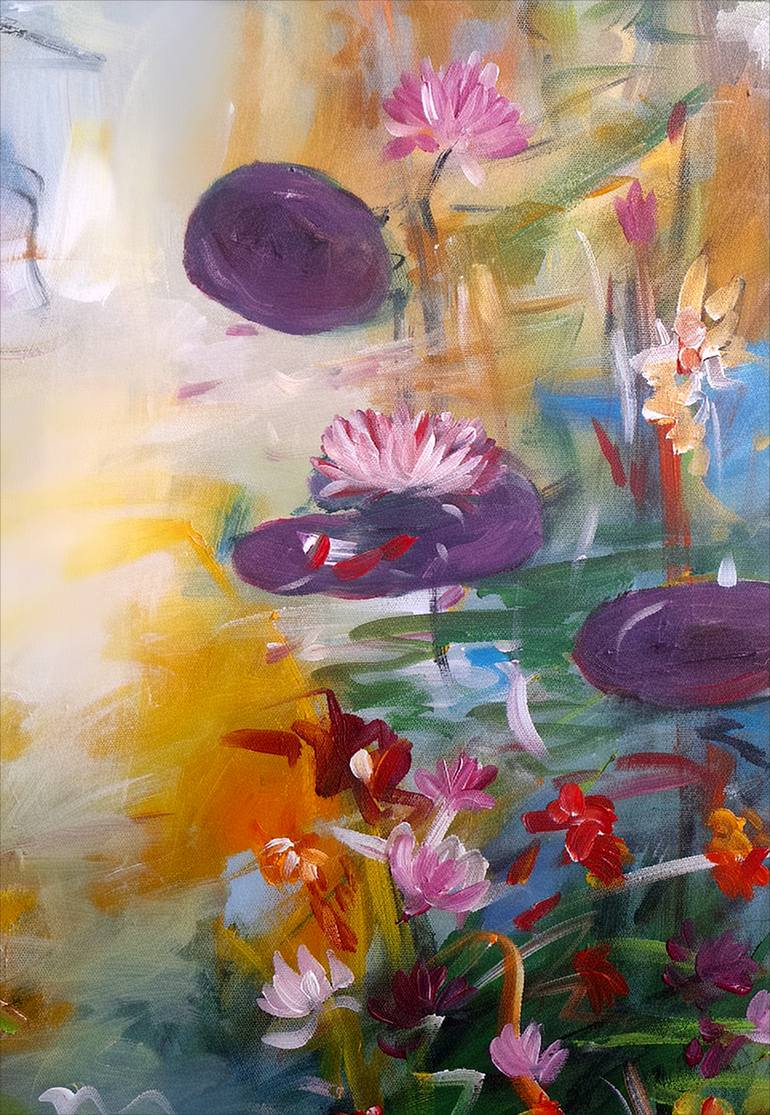 Original Abstract Expressionism Landscape Painting by Hai Linh Le