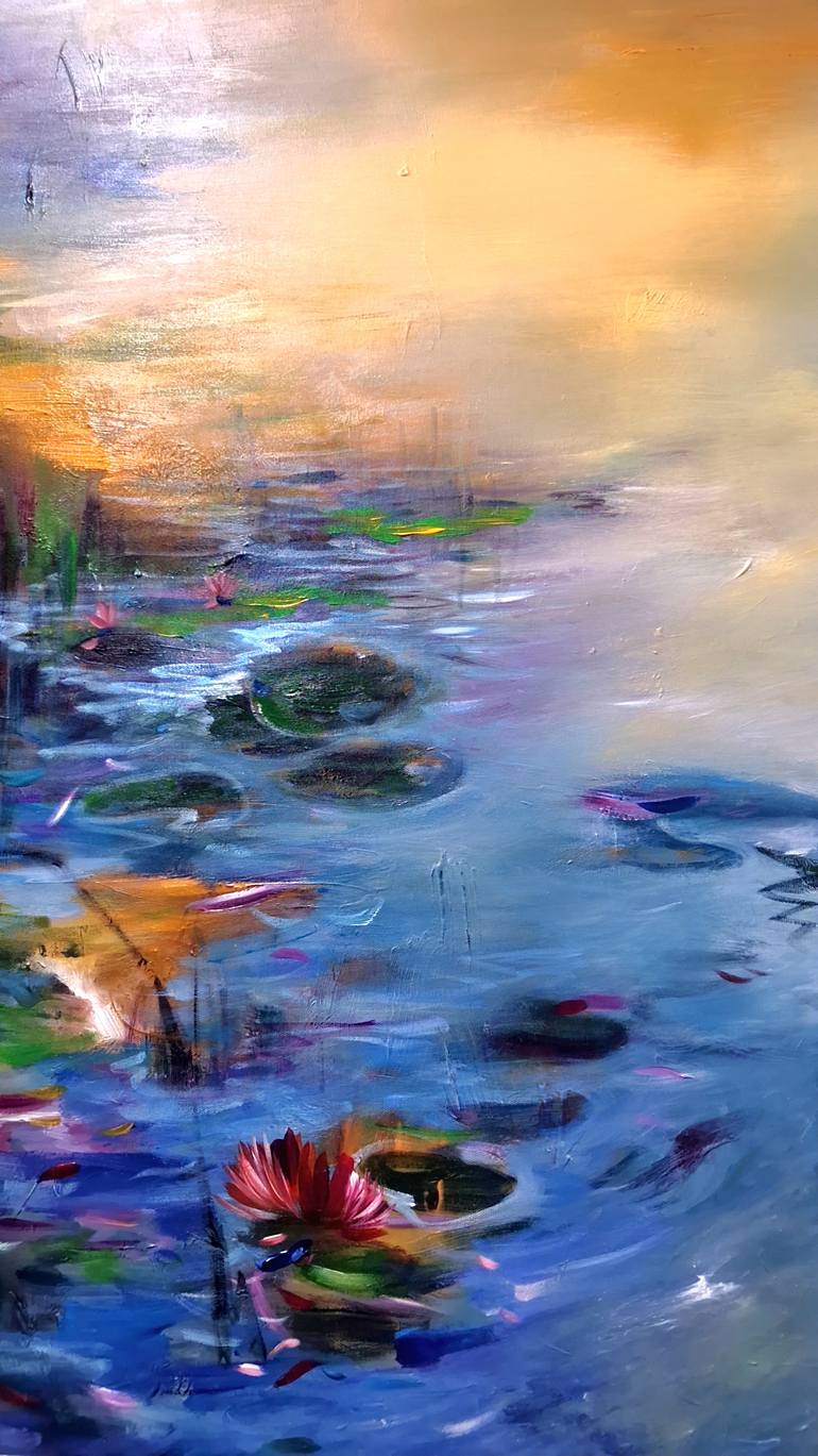 Original Abstract Expressionism Abstract Painting by Hai Linh Le